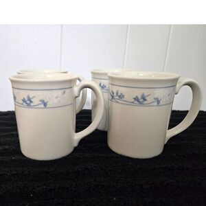 Vintage Corelle "First of Spring" Coffee Mugs Lot of 4 In Mint Condition